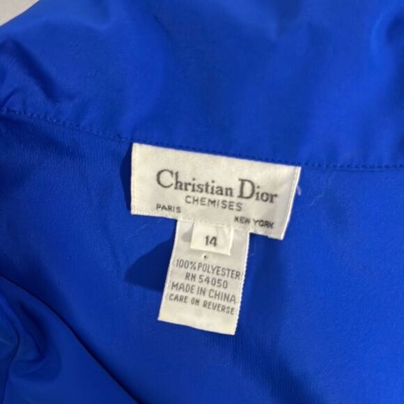 Christian Dior Chemises Blue Button Down 14 - Picture 4 of 4